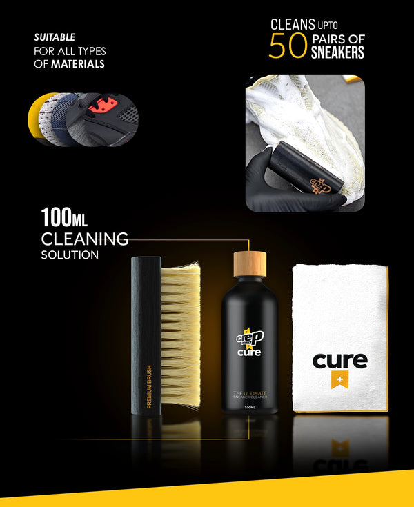 Complete shoe cleaning set for maintaining footwear