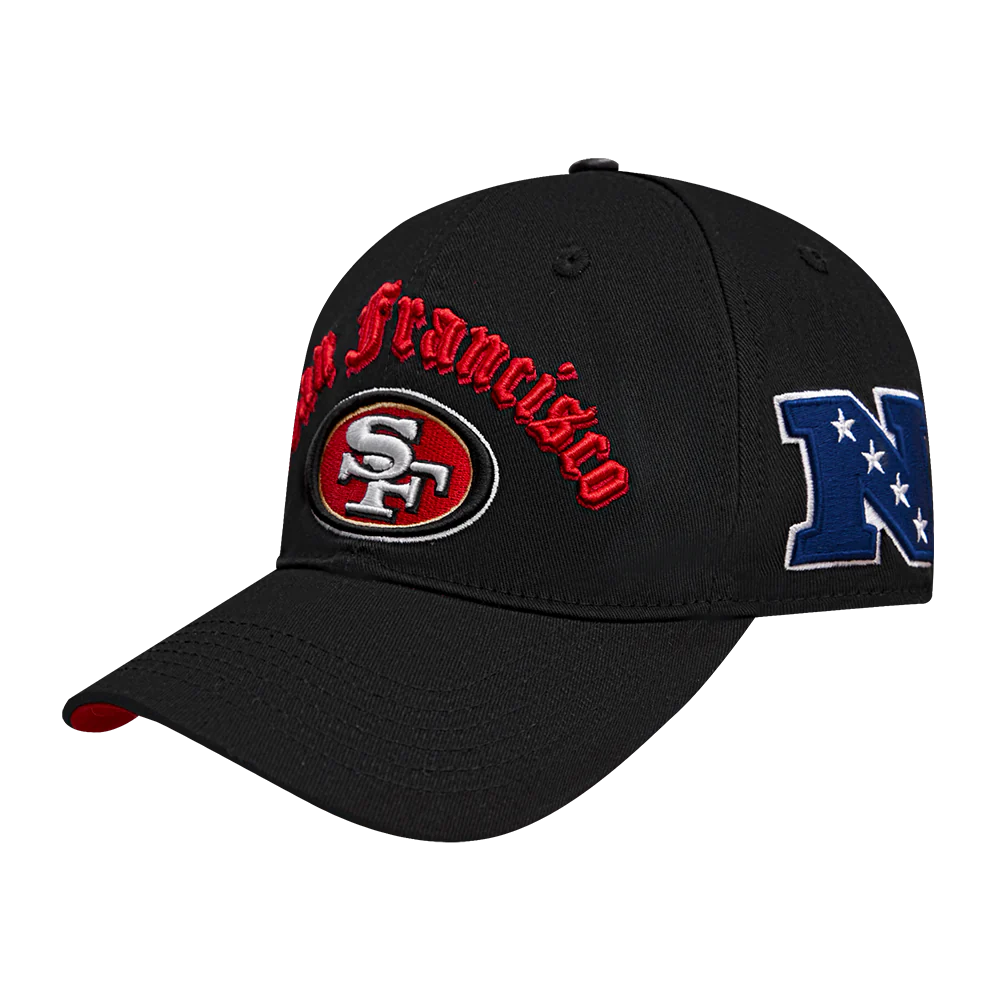Black San Francisco 49ers Old English Dad Hat with Pro Standard Logo
