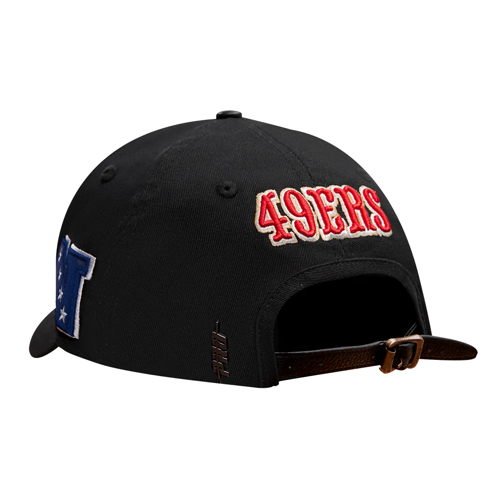 Black Pro Standard San Francisco 49ers Old English Dad Hat with embroidered team logo