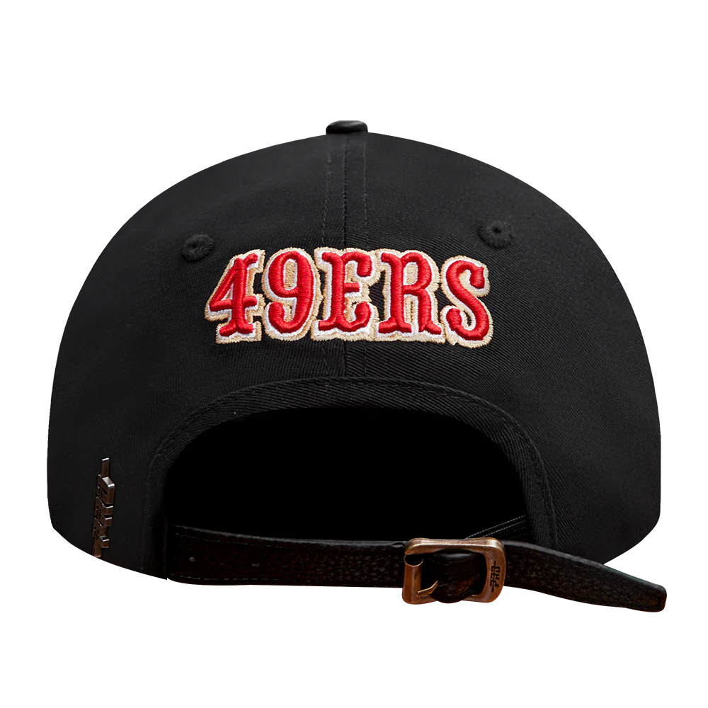 Black San Francisco 49ers Old English Dad Hat by Pro Standard