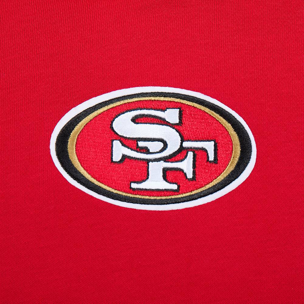 Pro Standard San Francisco 49ers Wingspan Women's Cropped Hoodie - Red (FS4C410462-RED)