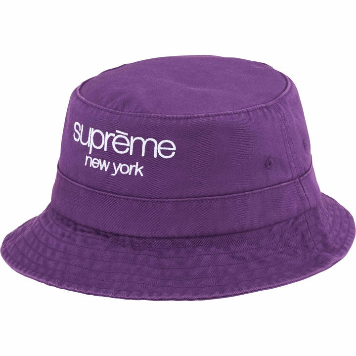 Stylish Supreme Chino Twill Crusher Bucket Hat in vibrant Purple (SS24) for fashion-forward individuals