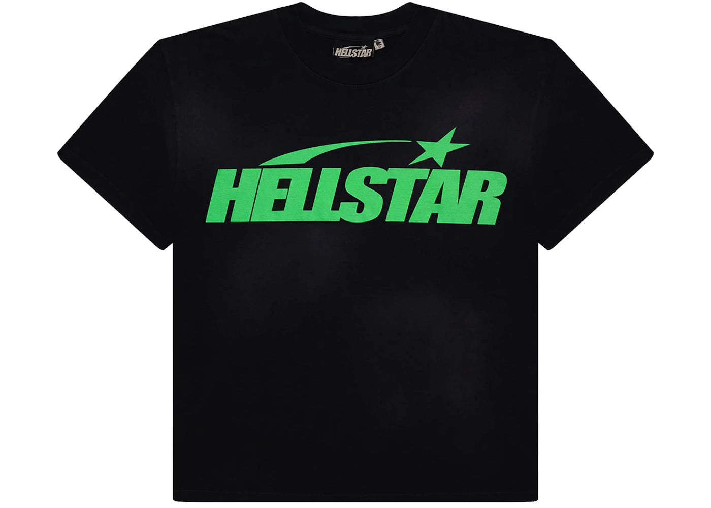 Black and green HELLSTAR Classic Tee with regular print, perfect for casual wear