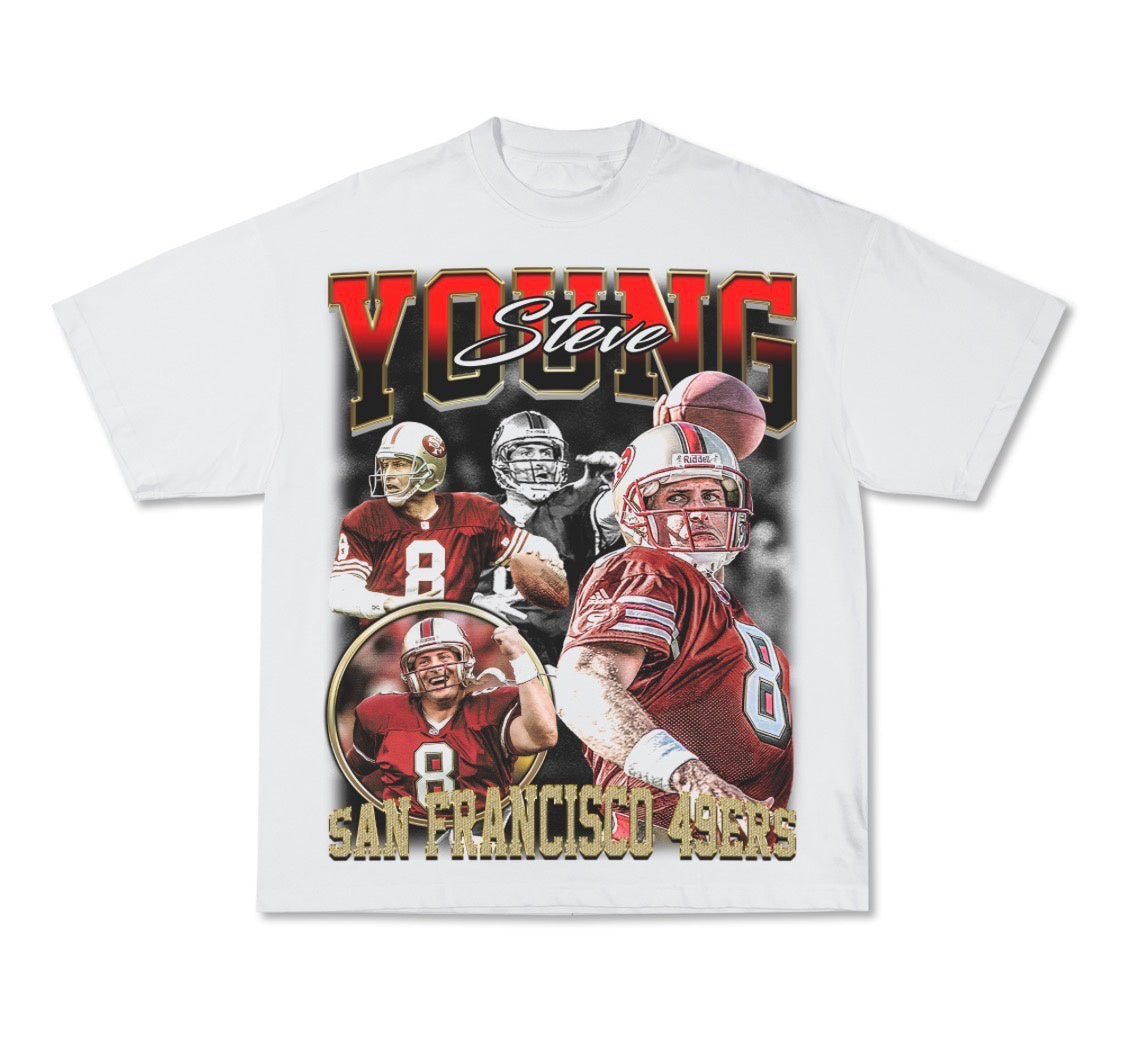 Vintage Demand "Steve Young" San Francisco Tee - White