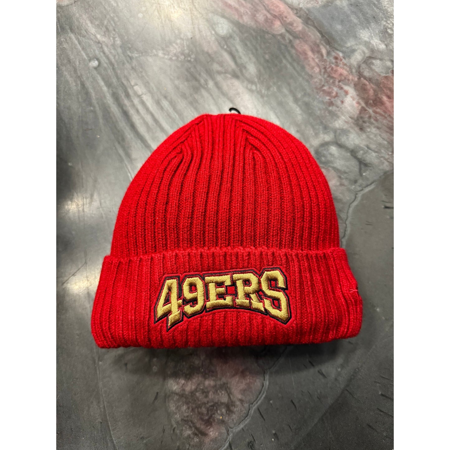 Red San Francisco 49ers Crest Emblem Beanie by Pro Standard