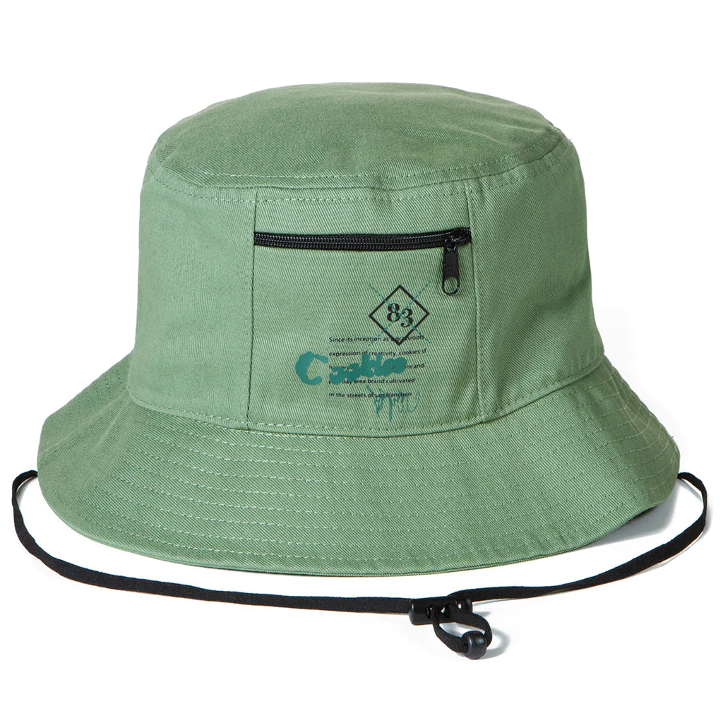 Stylish and practical Cookies Key Largo Light Olive Bucket Hat for outdoor activities and casual wear