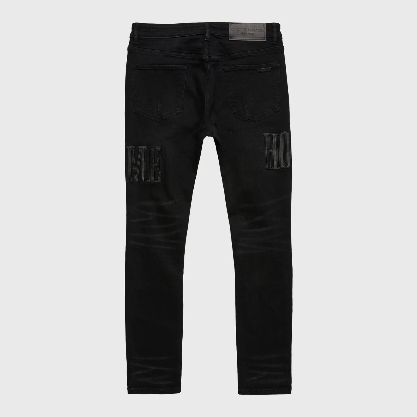 Homme + Femme Letterman Denim Black w/Black
