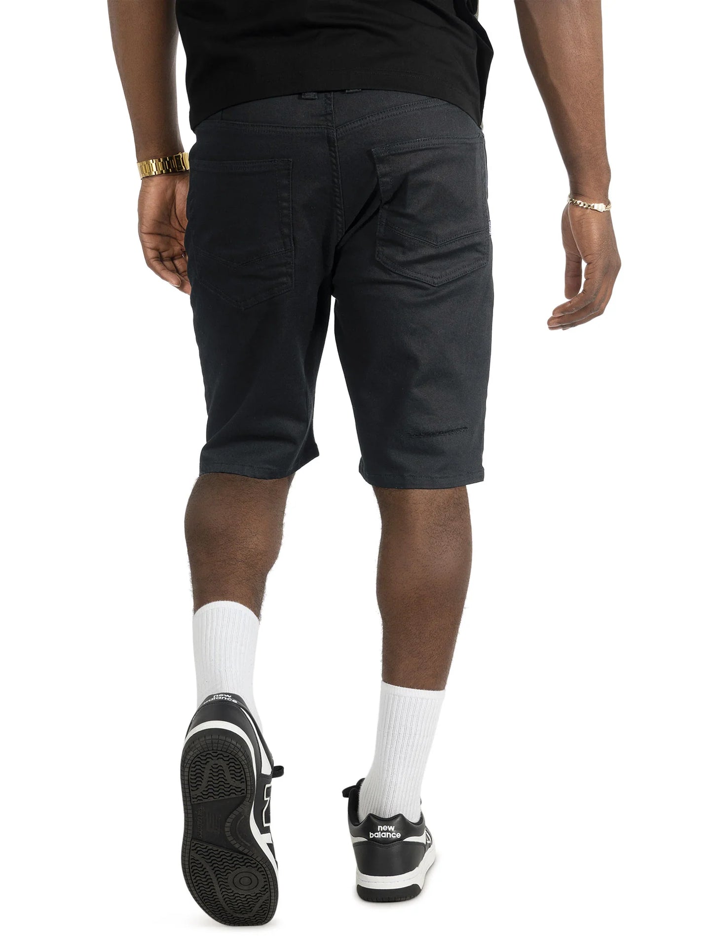 Makobi Prego Jet Black Denim Shorts (M904)