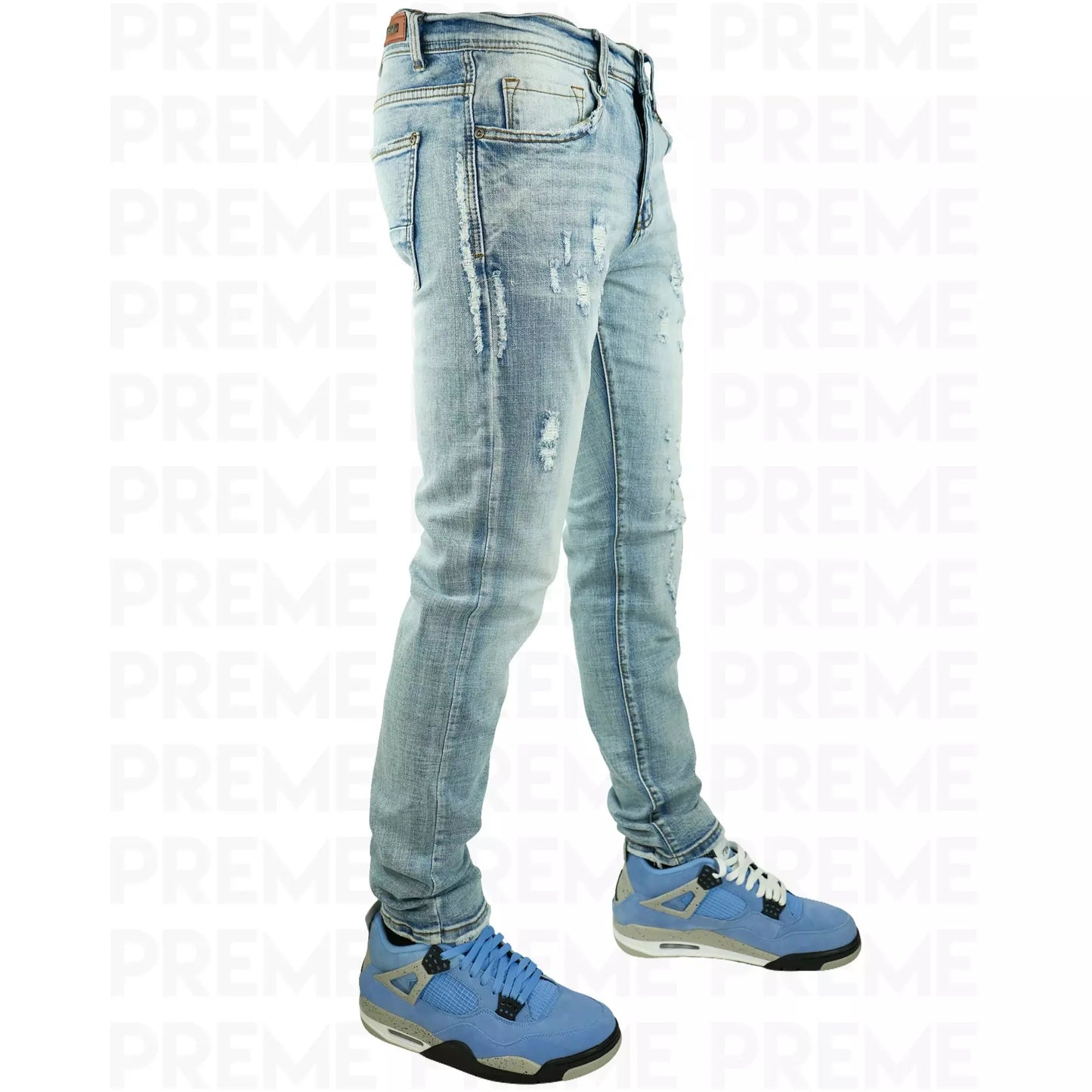 High-quality Preme Basic Indigo Denim Jeans (PR-WB-819) with a timeless design and durable construction