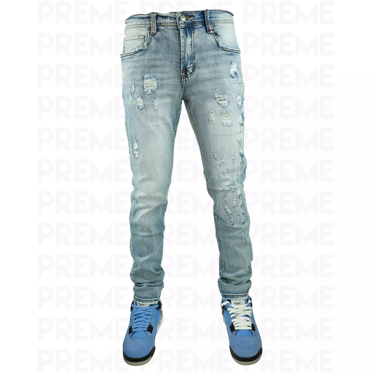 Classic Preme Basic Indigo Denim Jeans (PR-WB-819) with timeless style and durable construction for everyday wear