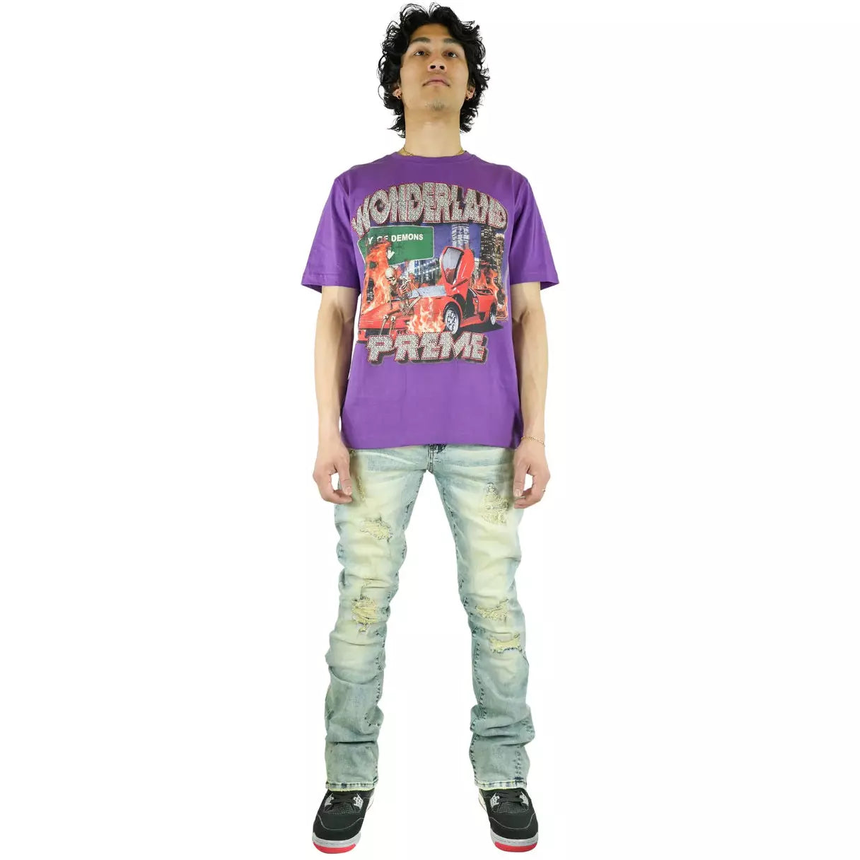 PREME Desert Indigo Flare Jeans w/Tears (PR-WB-958)