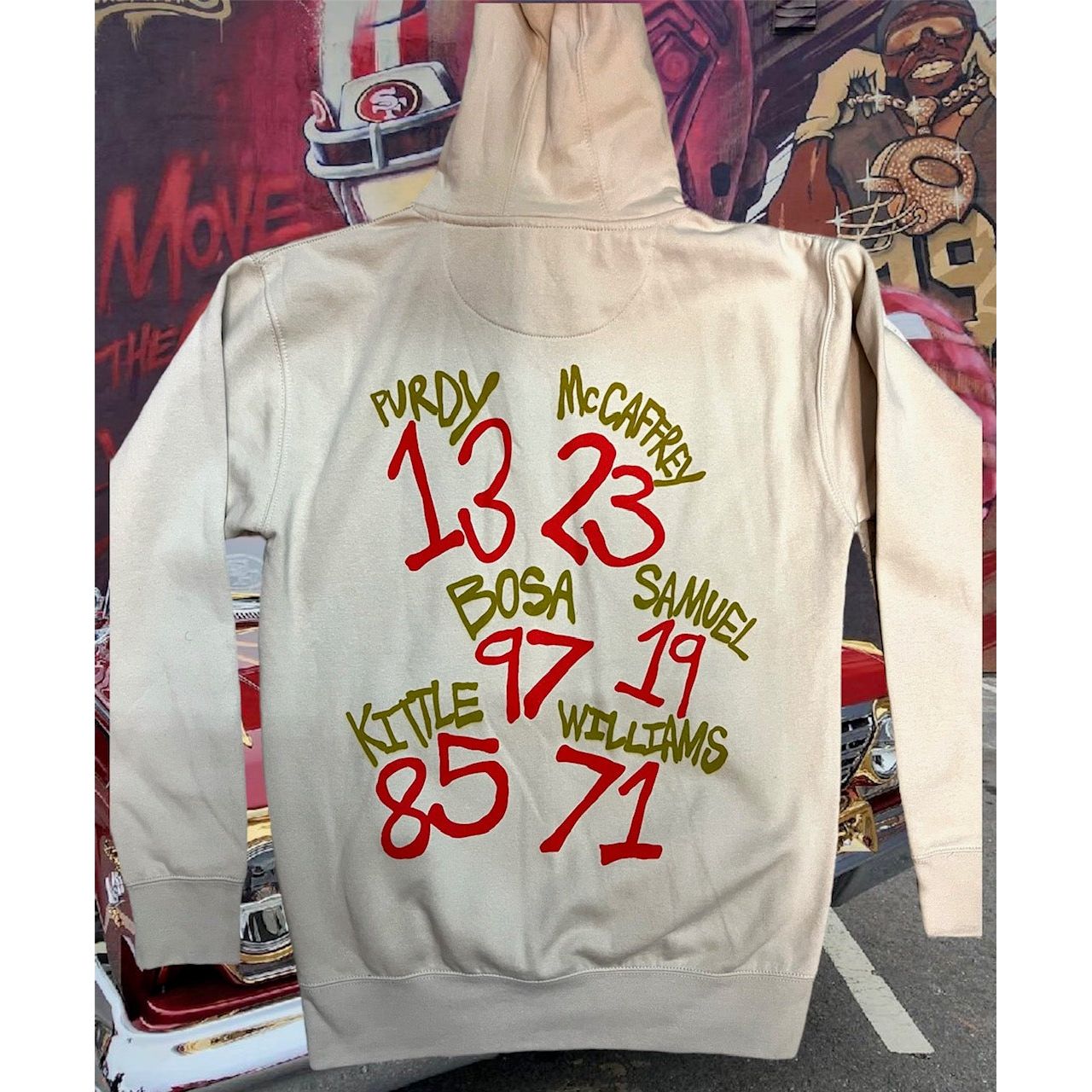 Stylish and comfortable SF Faithful Niner Gang 2024 Bone Hoodie with a sleek design and team-inspired details