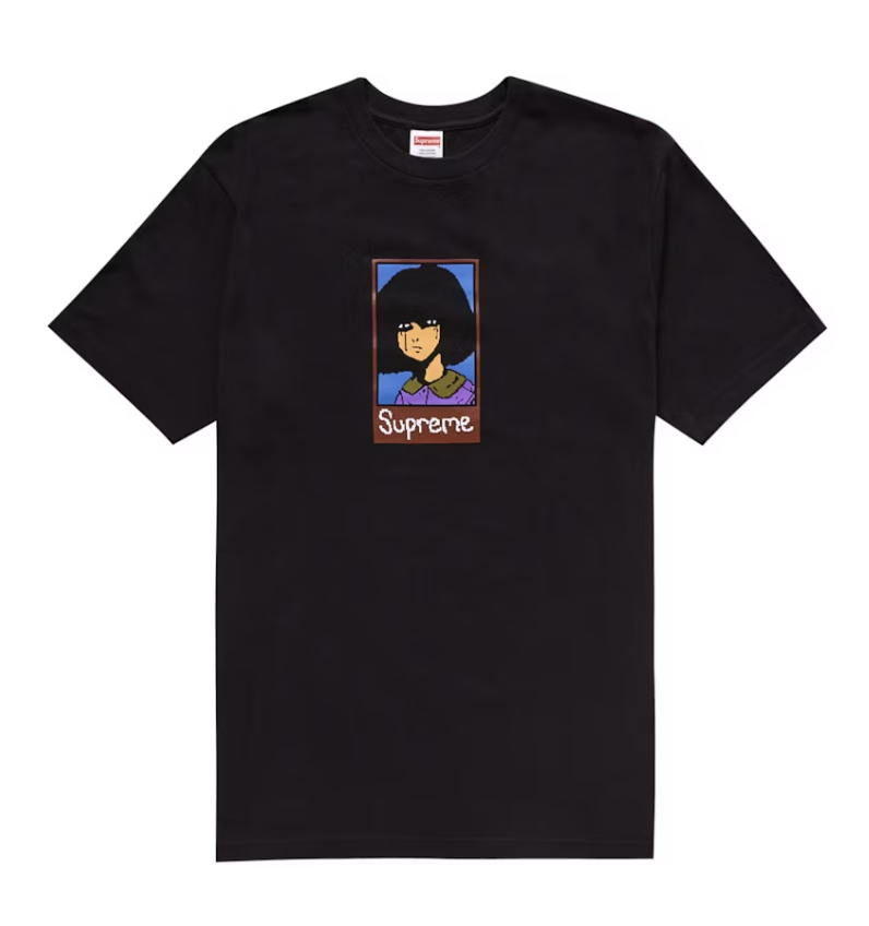 Black Supreme Emo Tee from Fall/Winter 24 collection featuring unique design