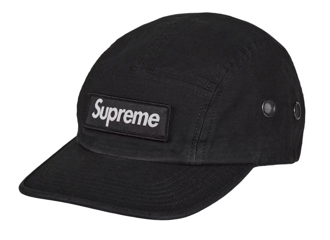 Supreme Military Camp Cap - Black (FW24) - BRAND NEW – Fresh Supreme Military Camp Cap - Black (FW24) - BRAND NEW – Fresh