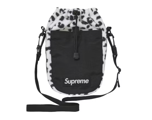 High-quality Supreme Polartec Sling Bag in stylish Leopard print for FW24 season