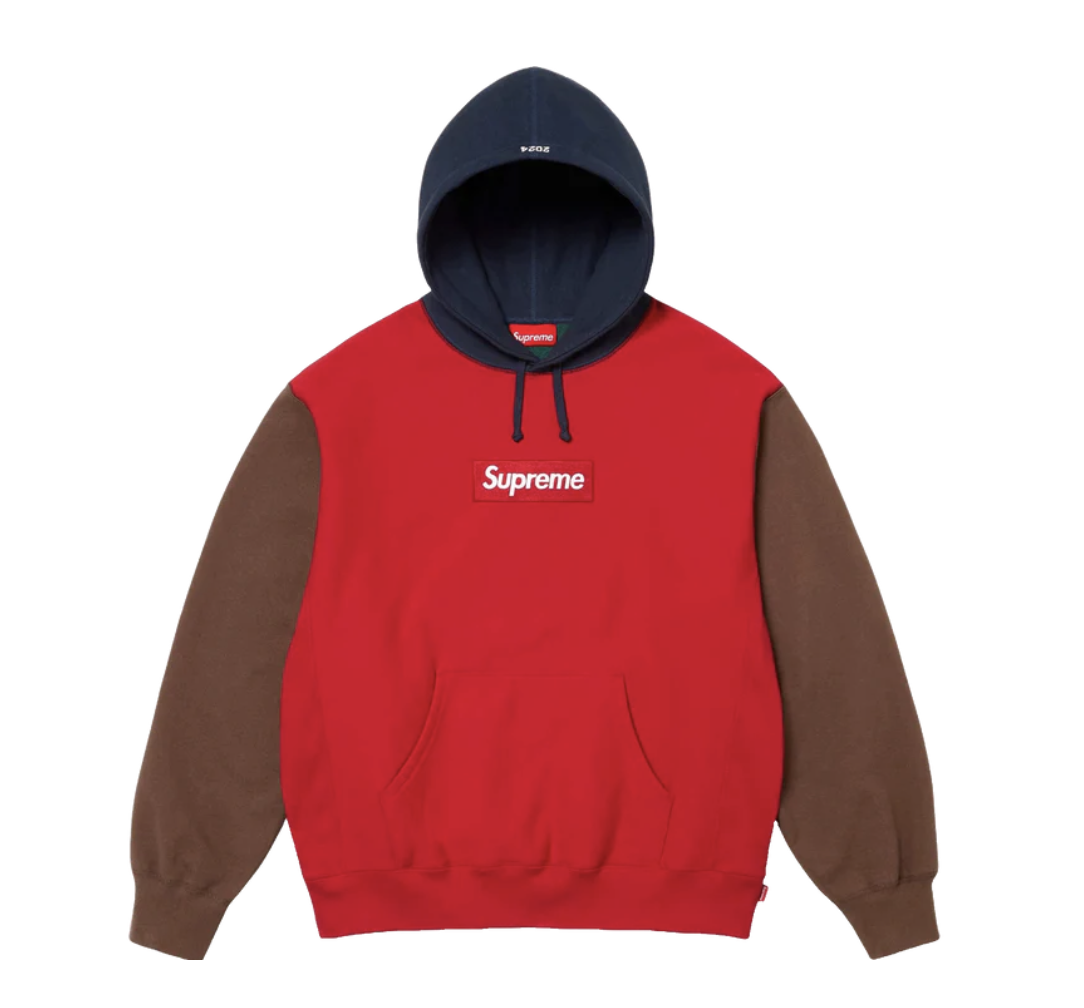 Supreme Box Logo Hoodie in Multicolor (FW24) showcasing iconic streetwear design and vibrant colorway for fashion-forward individuals