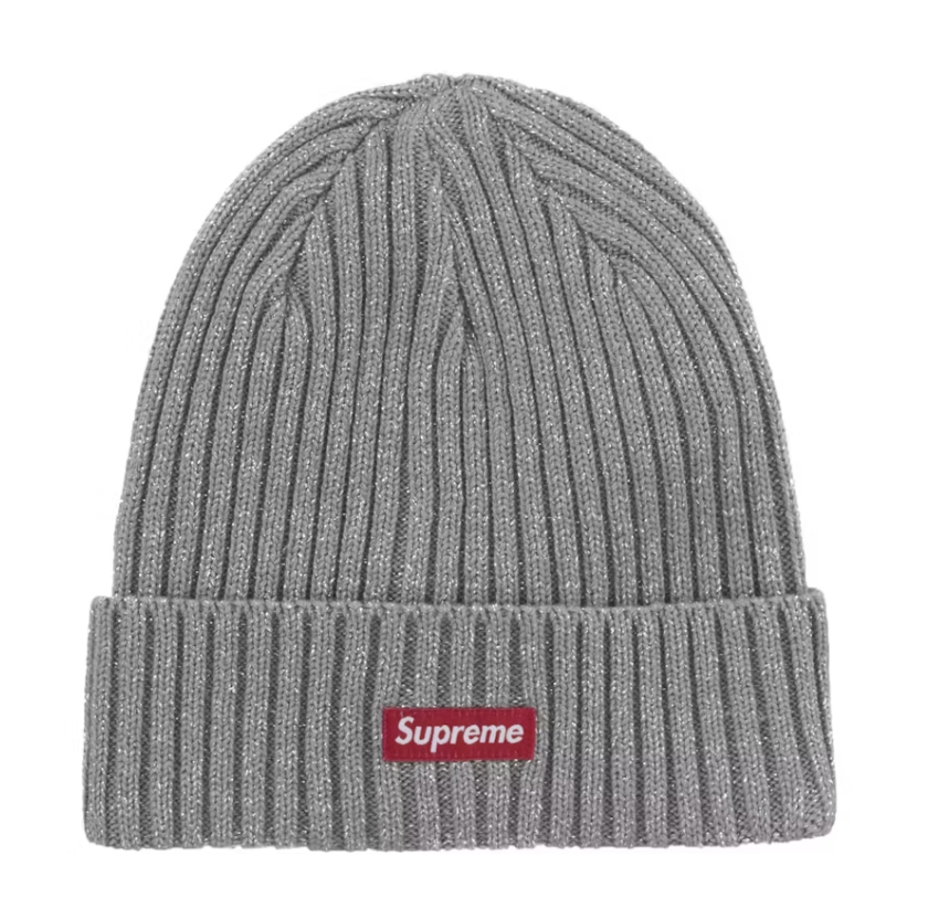 Supreme Overdyed Beanie in Metallic Silver SS25, Brand New (Deadstock) product