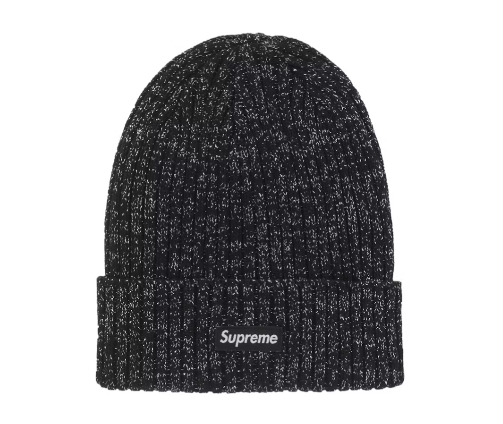 Supreme Overdyed Beanie - Metallic Black SS25 – Fresh Society