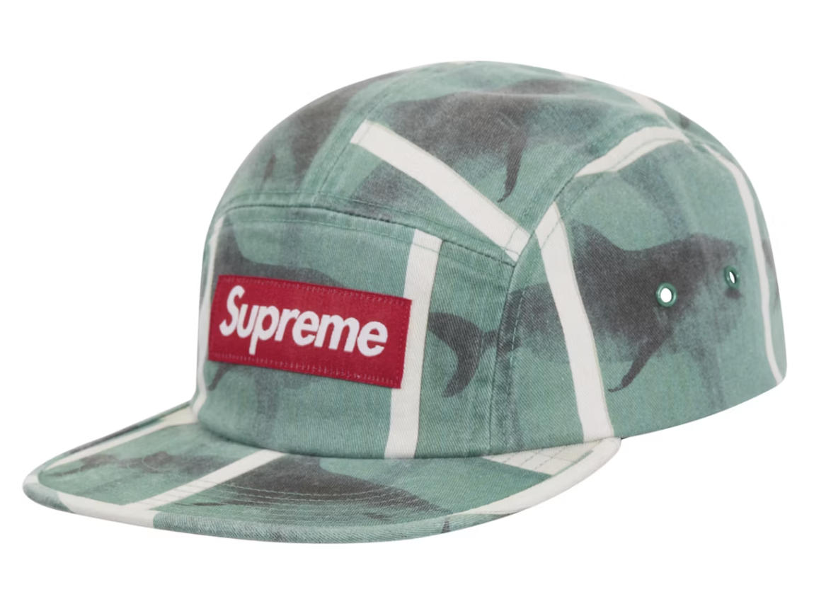 Supreme Damien Hirst Camp Cap in White, SS25, Brand New (Deadstock) - Limited Edition Fashion Accessory