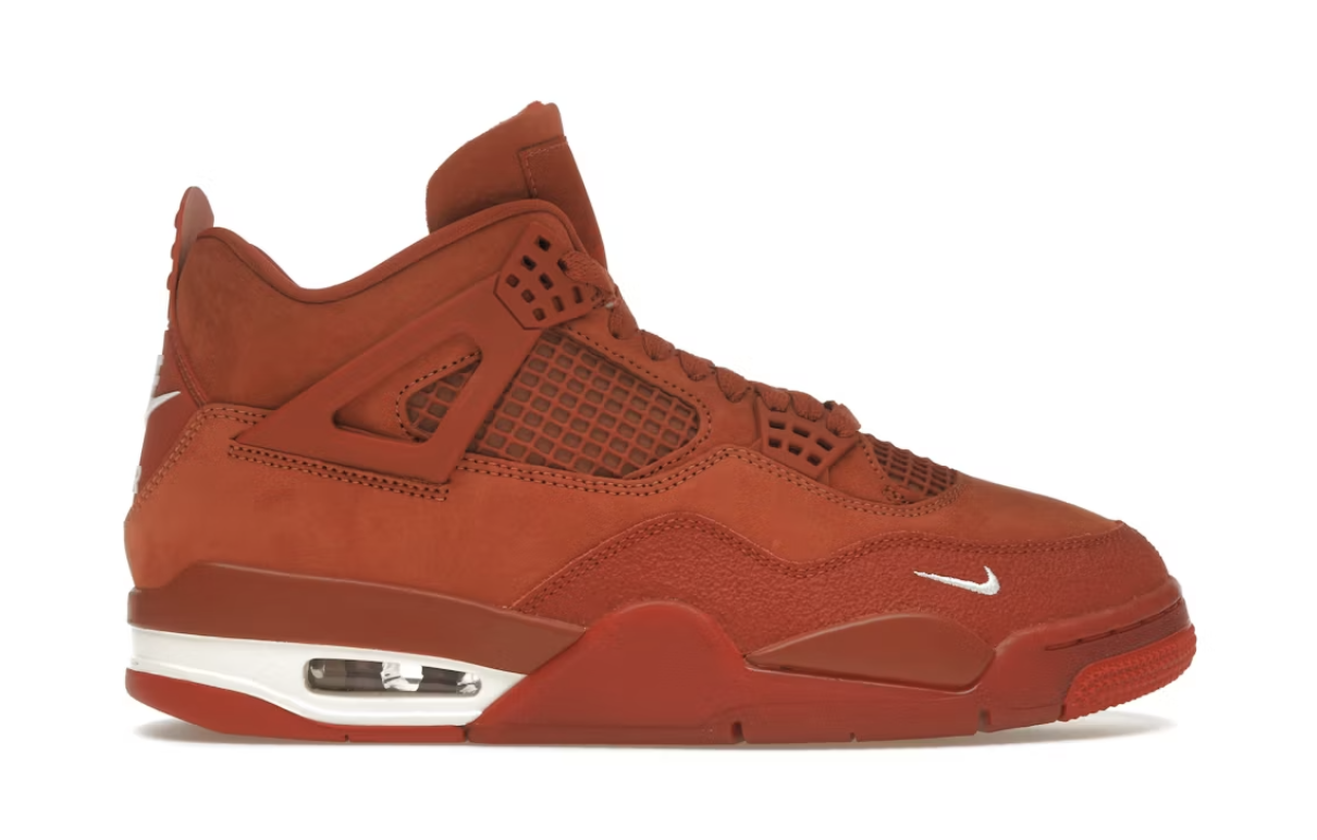 Jordan 4 Retro OG SP - Nigel Sylvester Brick By Brick (HF4340-800) sneakers in vibrant orange and black with unique textured design