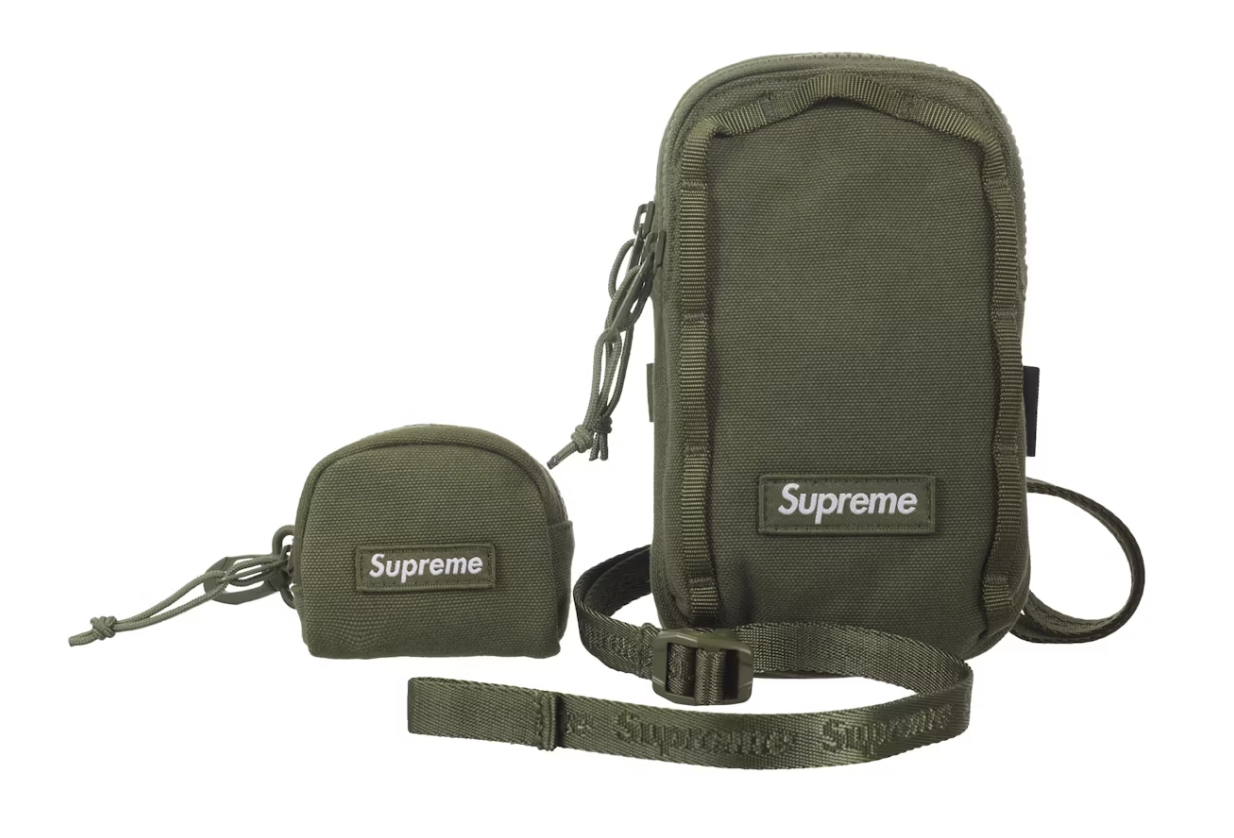Supreme Camera Bag + Mini Pouch - Olive for SS25 Collection Supreme Camera Bag + Mini Pouch - Olive for SS25 Collection