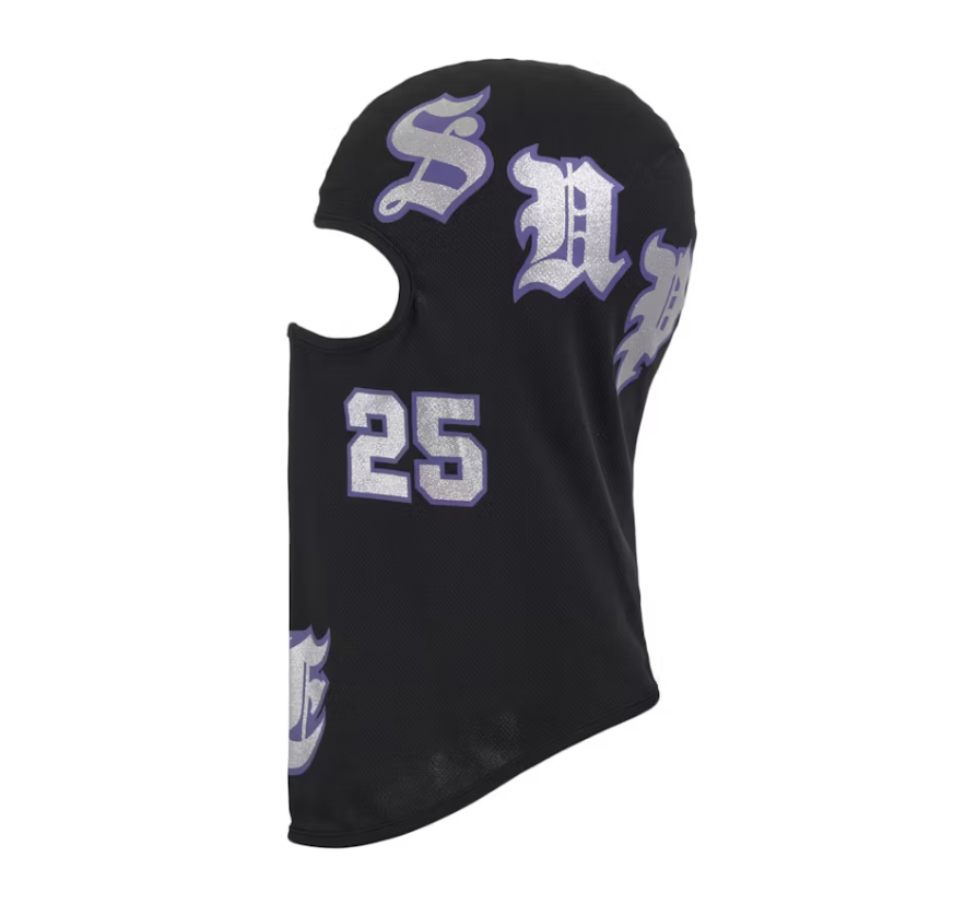 Black Supreme Old English Lightweight Balaclava SS25 Deadstock product image