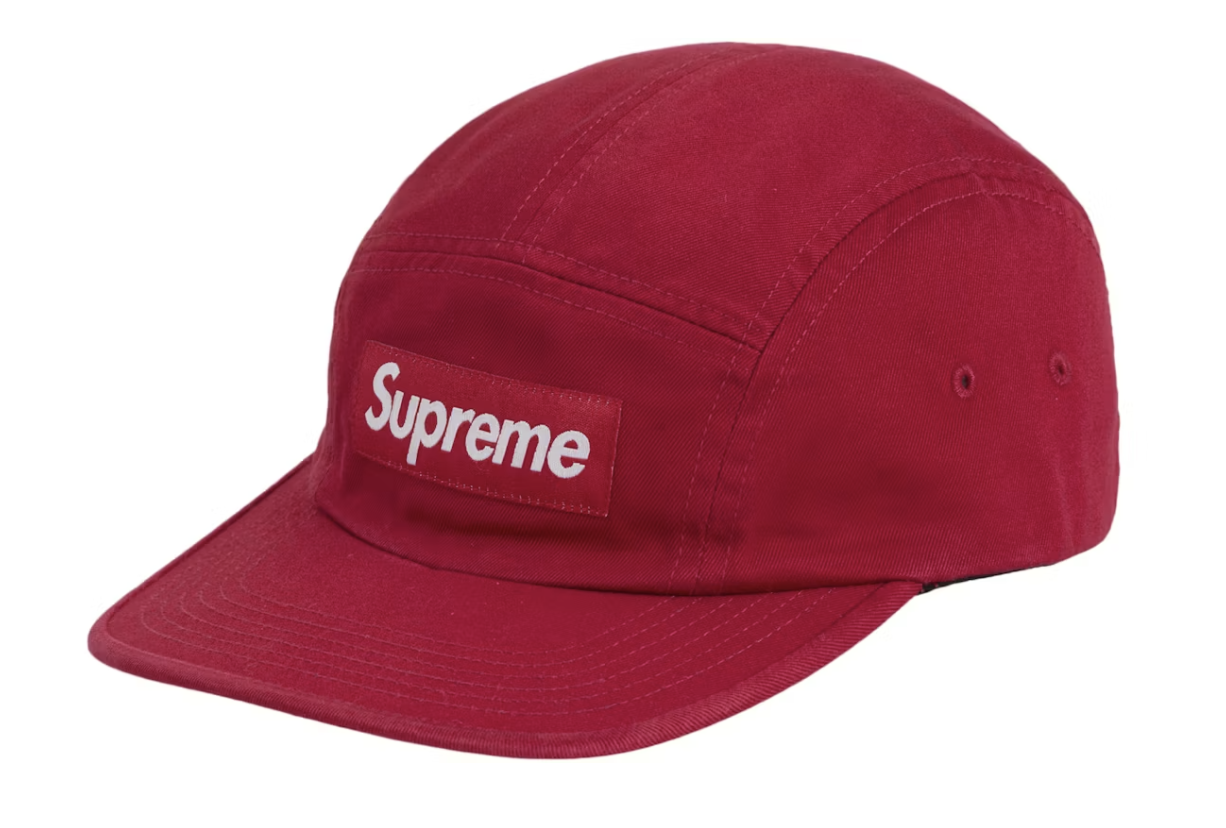 Supreme Washed Chino Twill Camp Cap Red SS25 | Fresh Society Supreme Washed Chino Twill Camp Cap Red SS25 | Fresh Society