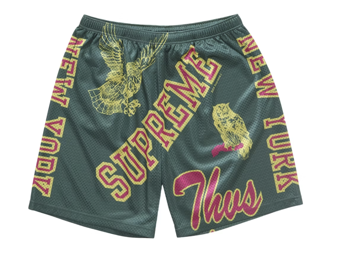 Supreme Varsity Mesh Short Green SS25 — Casual & Active Wear (59 Supreme Varsity Mesh Short Green SS25 — Casual & Active Wear (59