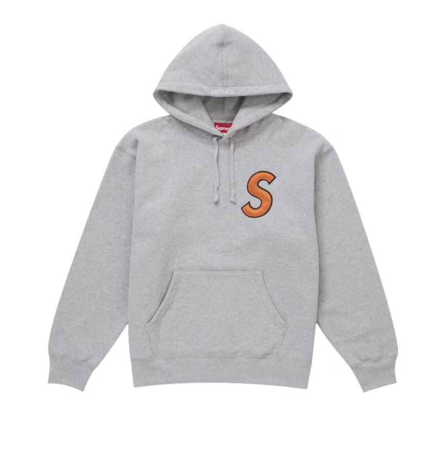 Supreme S Logo Hoodie Ash Grey SS25 Deadstock Streetwear – Fresh Supreme S Logo Hoodie Ash Grey SS25 Deadstock Streetwear – Fresh