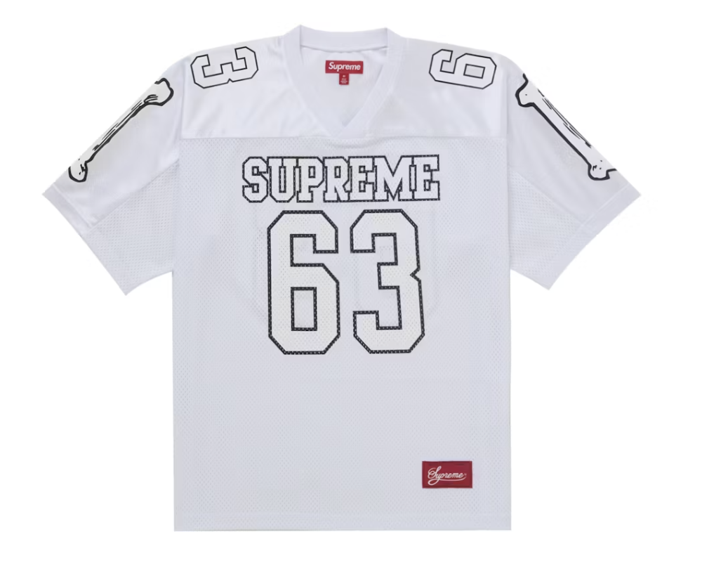 SUPREME bones football jersey 25fw sサイズ Supreme Bones Football Jersey - White (FW25) – Fresh Society