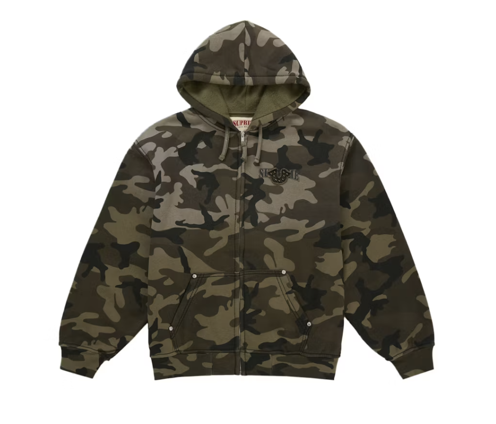 Supreme True Religion Zip Up Hoodie - Woodland Camo (FW25) – Fresh