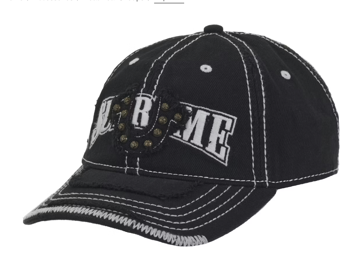 Supreme True Religion Mesh Back 6-Panel - Black (FW25)