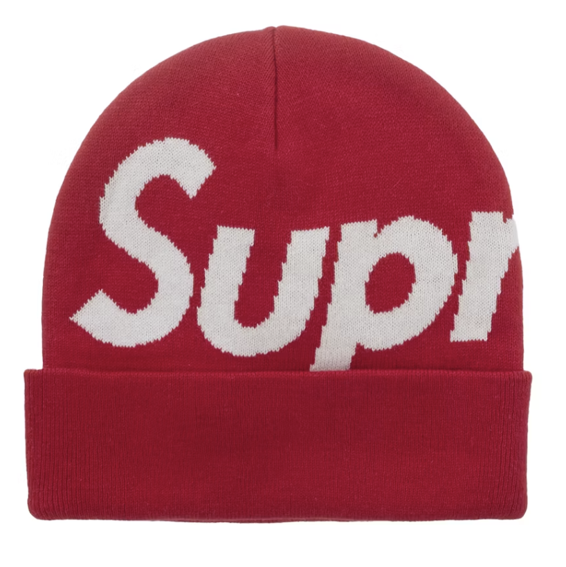 Supreme Big Logo Beanie - Red (FW25) – Fresh Society Supreme Big Logo Beanie - Red (FW25) – Fresh Society