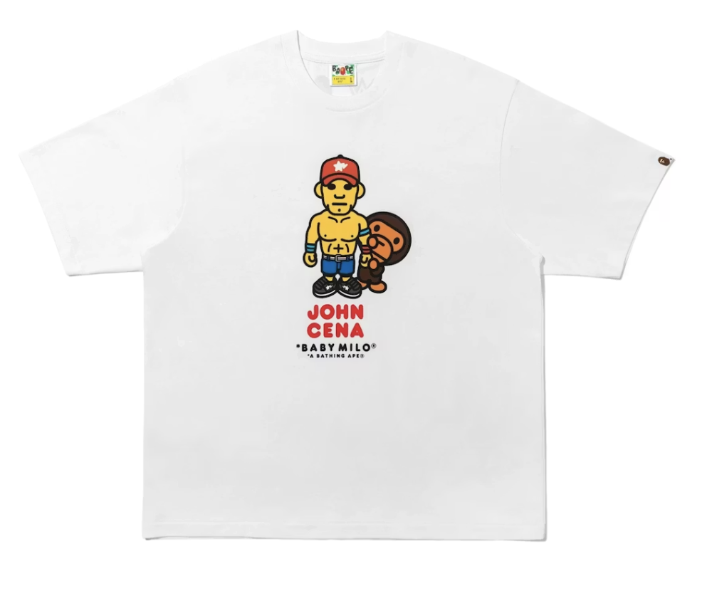 BAPE x Fanatics x WWE John Cena Baby Milo Relaxed Tee - White