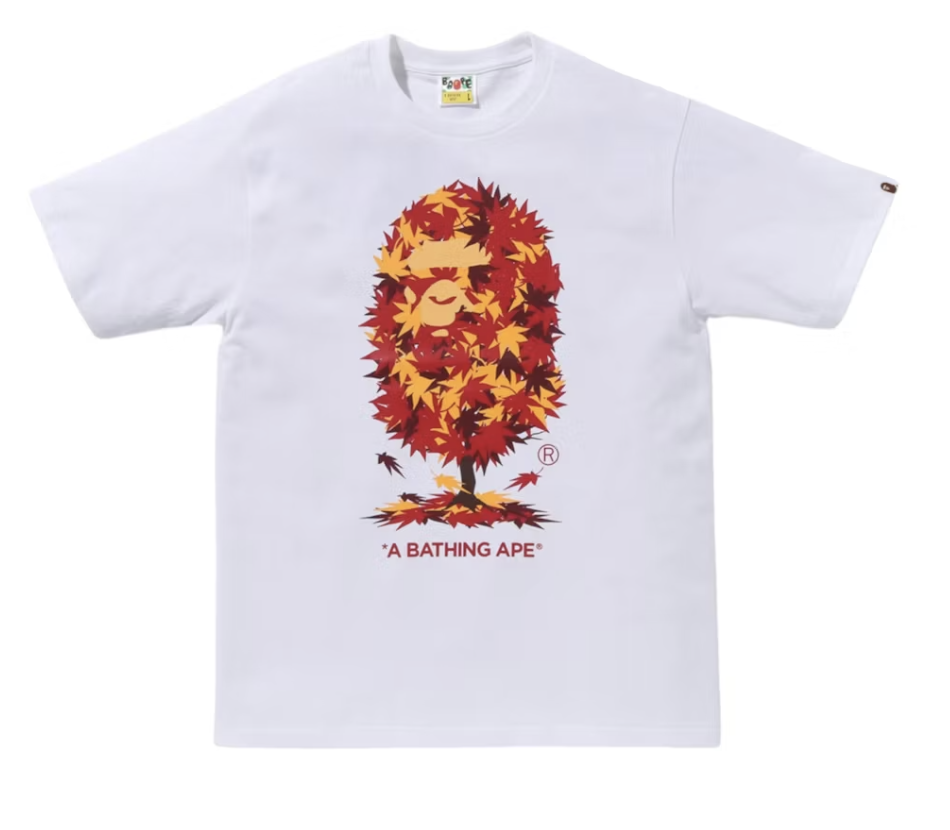 BAPE Japan Autumn Ape Head Tee - White