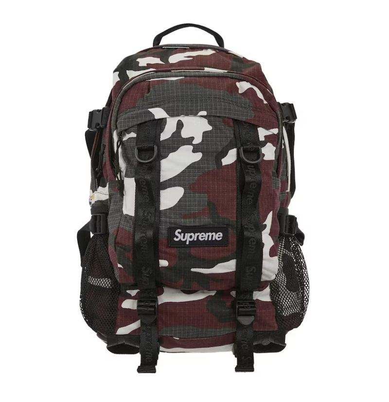 Supreme Logo Backpack - Red Camo (SS26)