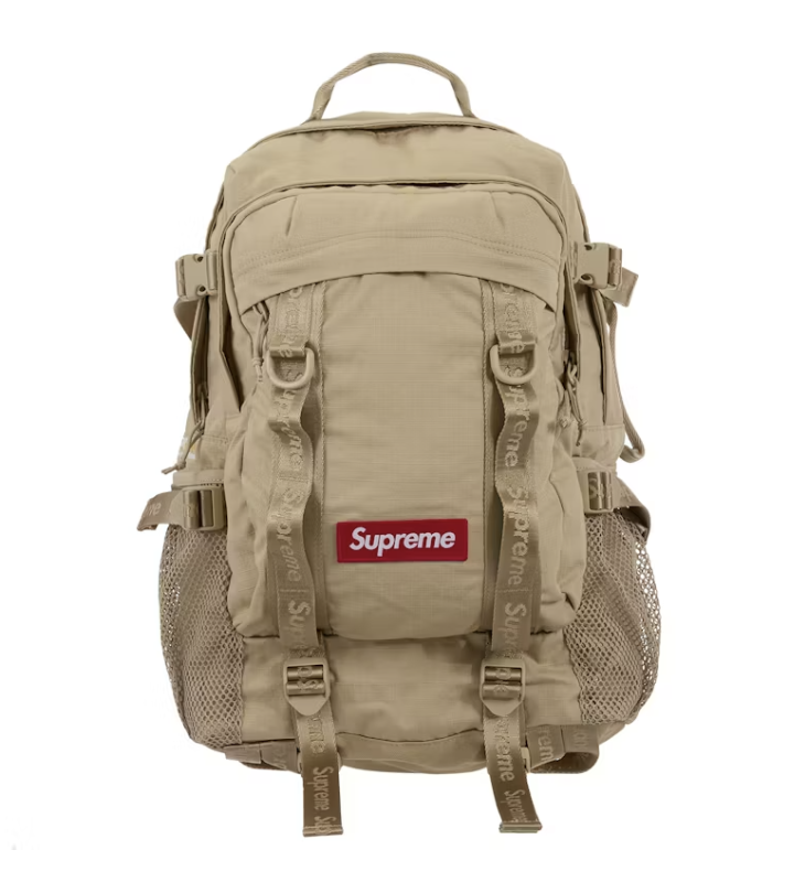 Supreme Logo Backpack - Tan (SS26)