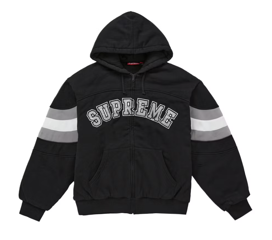 Supreme Filled Zip Up Hoodie - Black (SS26) – Fresh Society