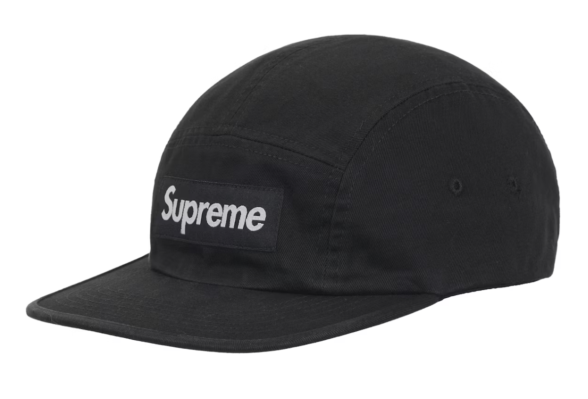 Supreme Washed Chino Twill Camp Cap - Black (SS26) – Fresh Society
