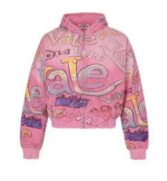 Vale "Bubblegum" Pink Zip Up Hoodie