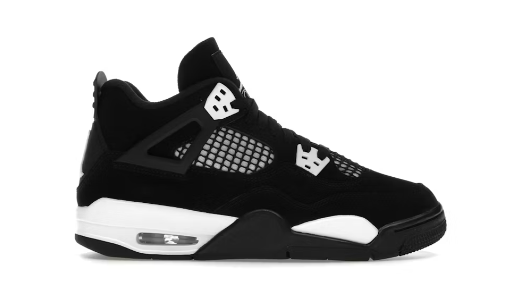 Jordan 4 retro black and white online