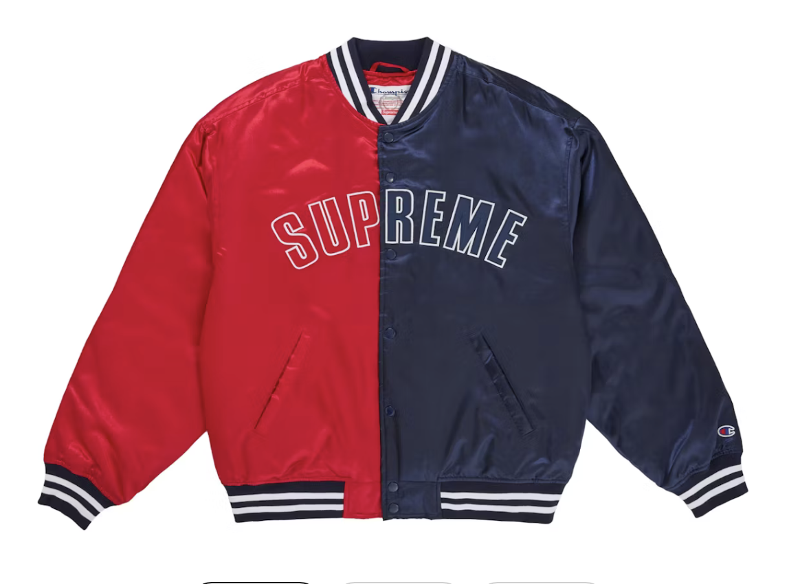 Supreme Champion Satin Varsity Jacket - Red (SS26)