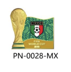 FIFA World Cup 2026 Host Countries 2.5D Trophy Pin - Mexico Flag