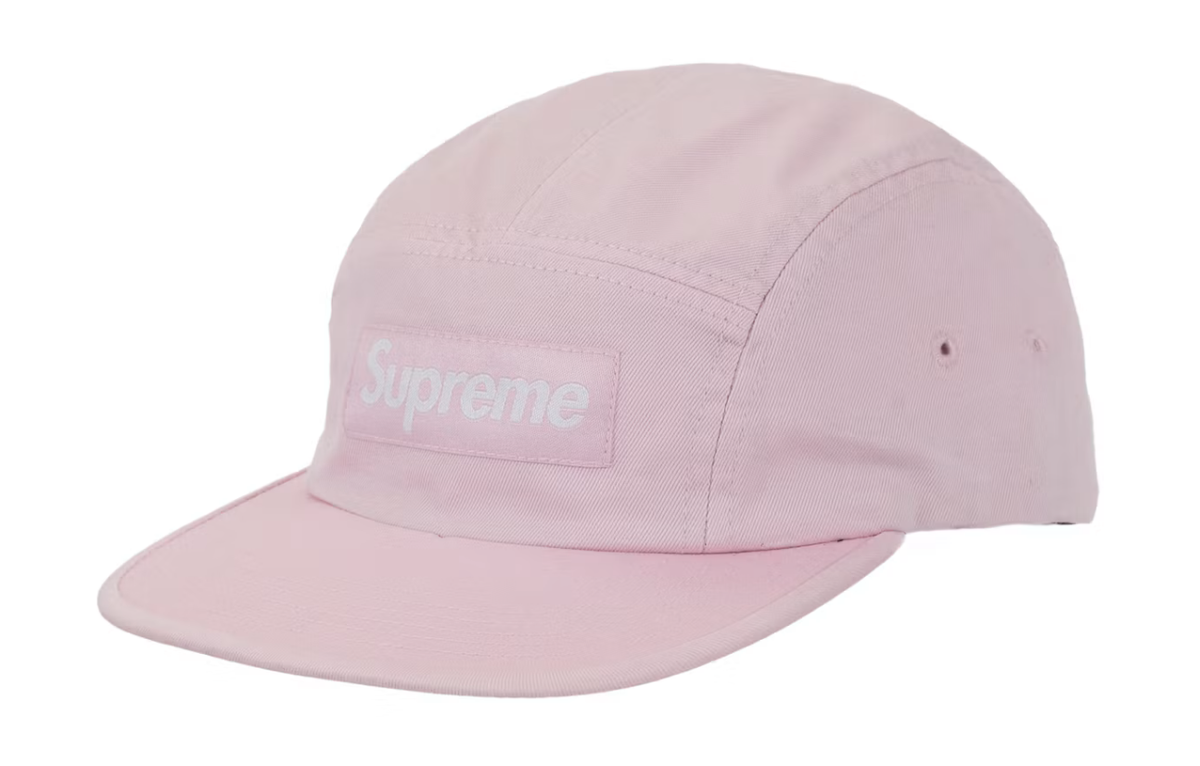 Supreme Washed Chino Twill Camp Cap - Pink (FW26)