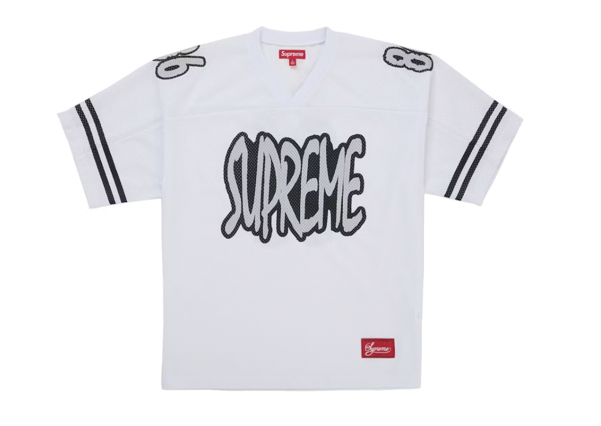 Supreme Reflective Football Jersey - White (FW26)