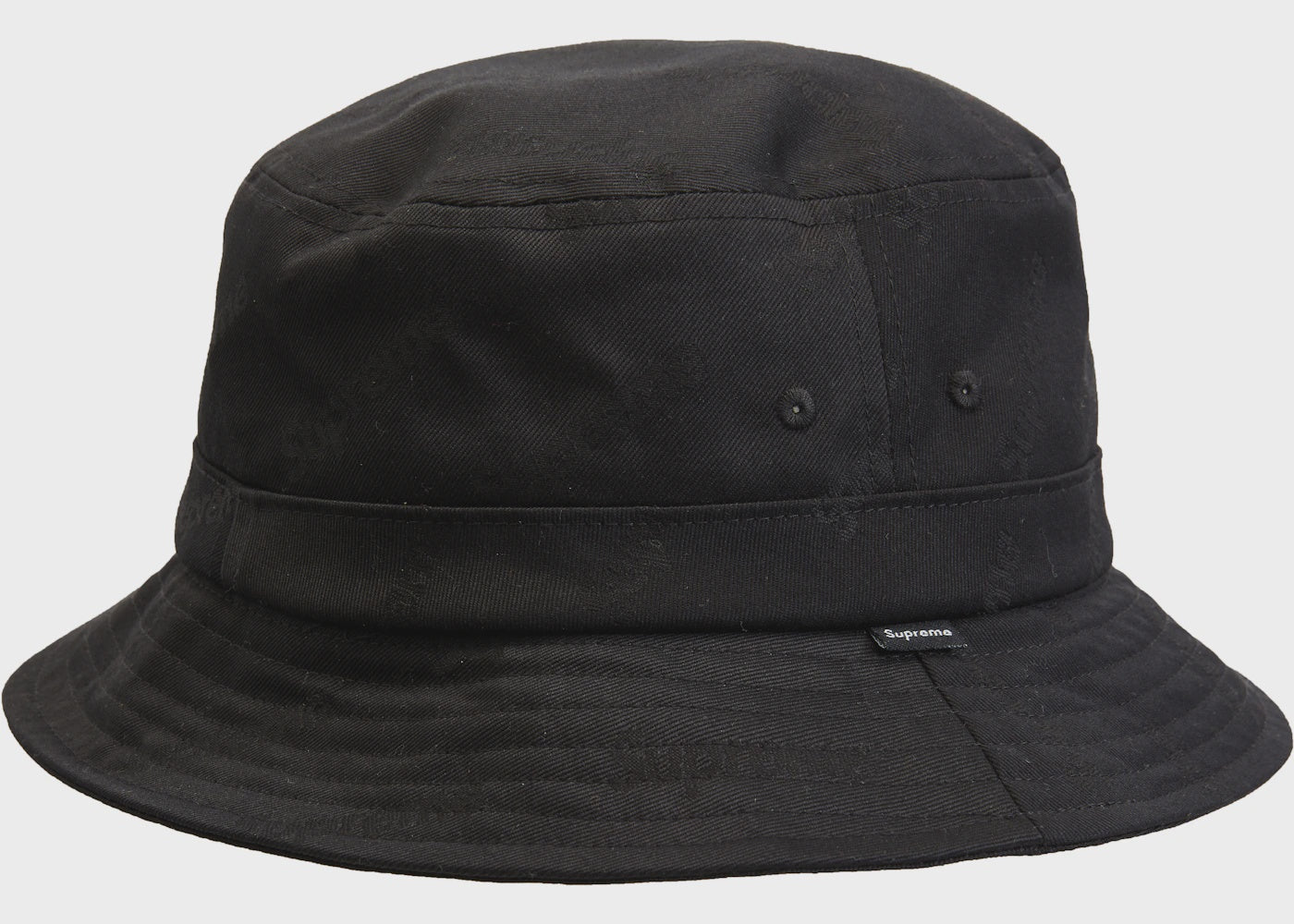 Black Supreme Chino Twill Crusher Bucket Hat (SS24) - stylish and versatile headwear for all occasions