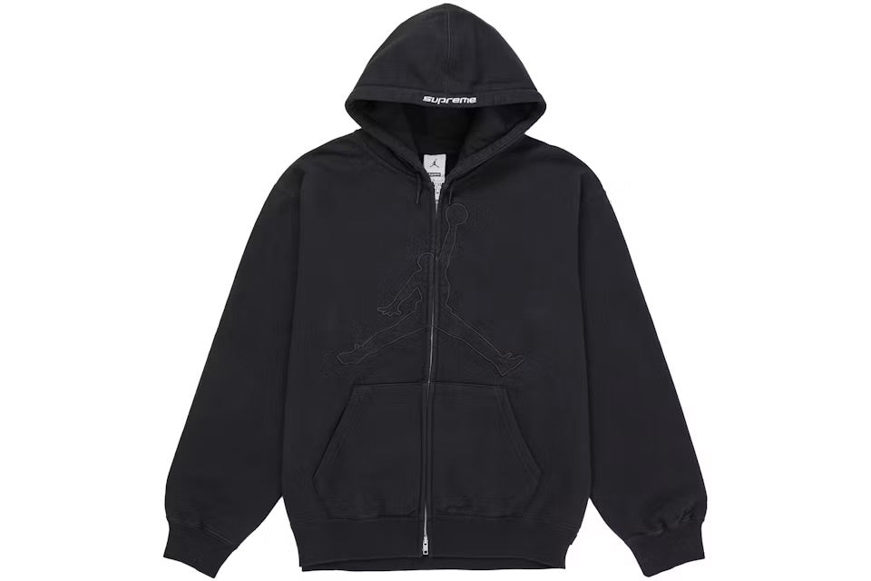 Supreme Jordan Zip Up Hoodie - Black (SS26)