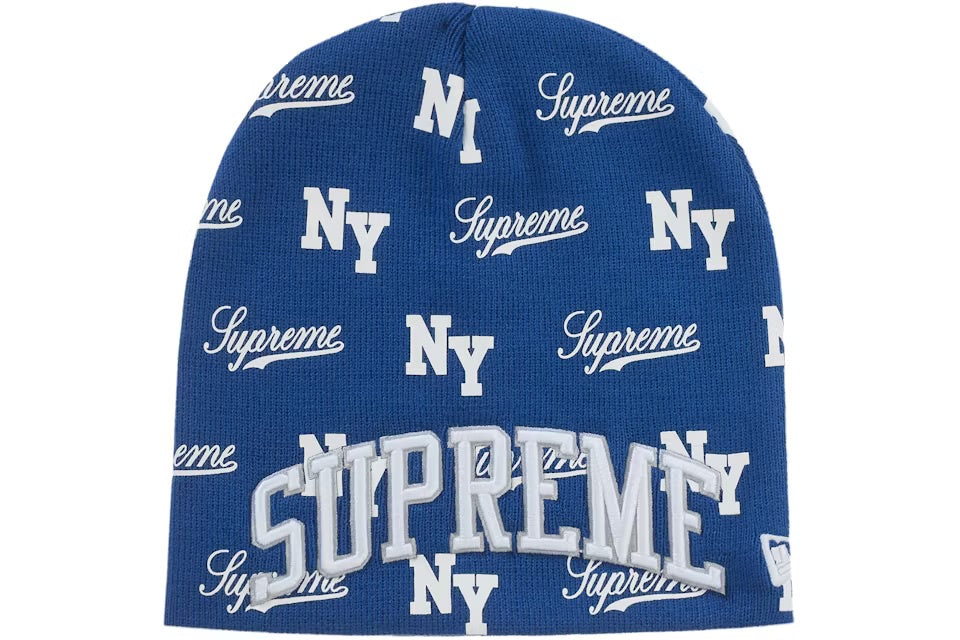 Supreme New Era Box Monogram Beanie - Blue (SS26)