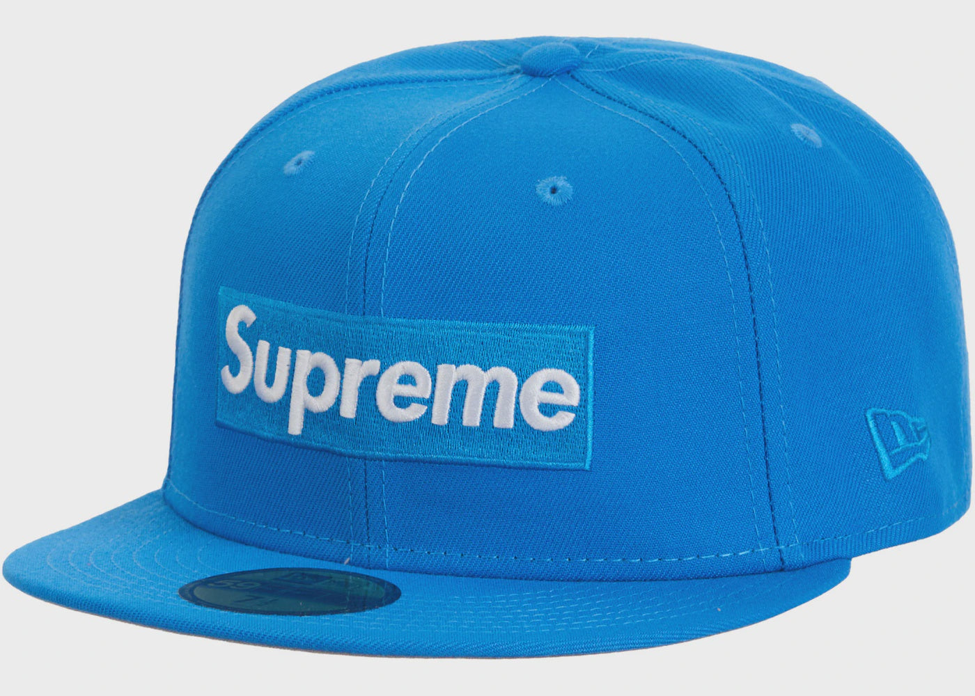 Supreme Sharpie Box Logo New Era Fitted Hat in Blue color, SS24, showcasing premium quality and style