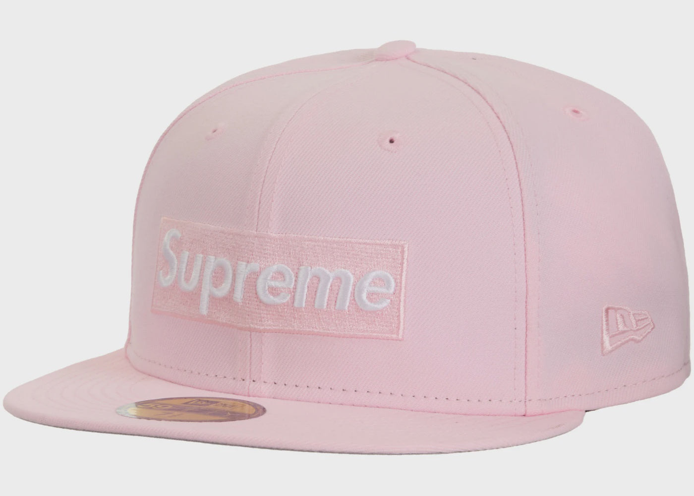 Supreme Sharpie Box Logo New Era Fitted Hat in Pink SS24, stylish and trendy streetwear accessory with iconic logo embroidery